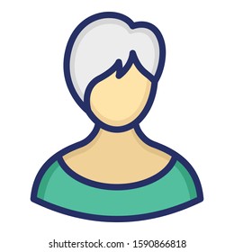 
Secretary Isolated Vector icon which can easily modify or edit

