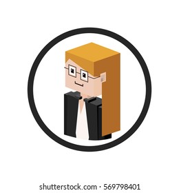 Secretary isometric avatar