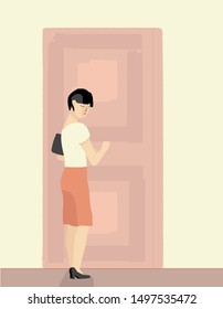 748 Girl knocking on door Images, Stock Photos & Vectors | Shutterstock