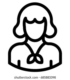 
Secretary Line Vector Icon
