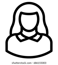 Secretary Line Vector Icon 
