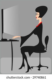 secretary at the office