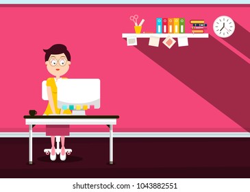 Secretary in Office - Vector
