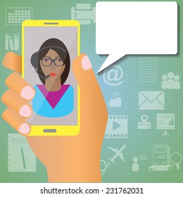 Secretary on mobile