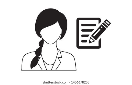 secretary vector icon - vector