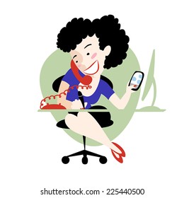Secretary vector illustration