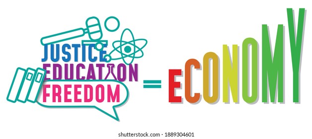 Secrets behind the economic success colorful vector illustration,