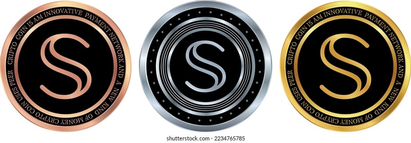 secret-scrt virtual currency logo. vector illustrations. 3d illustrations.