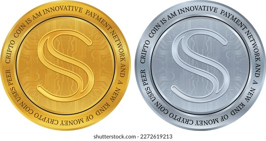secret-scrt virtual currency logo. vector illustrations. 3d illustrations.