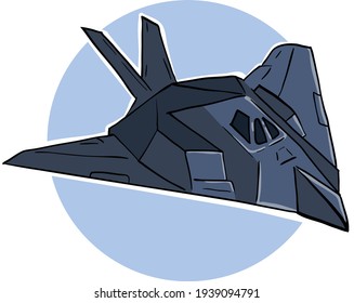 Avión de ataque invisible sigiloso militar sectorial