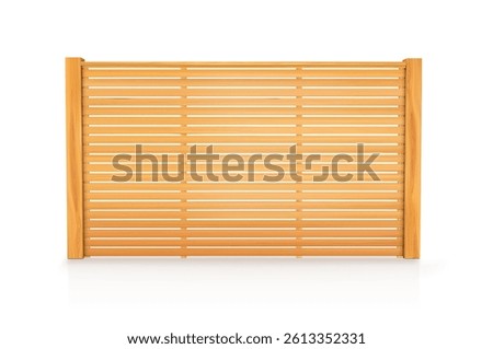 Section of horizontal light wood planks on a white background. Vector illustration