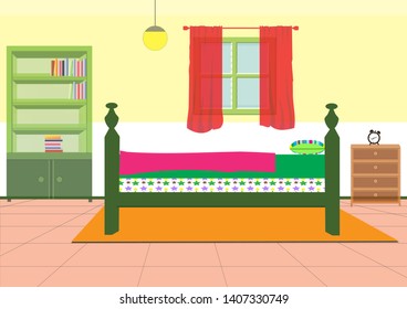 Section House Regular Bedroom Bedroom Vector Stock Vector (Royalty Free ...