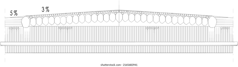 section sketch of asphalt road