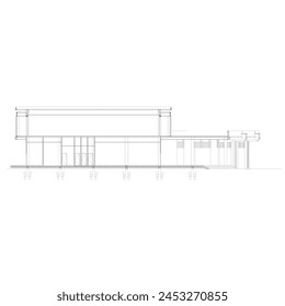 section sketch of the building