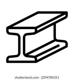 section steel production line icon vector. section steel production sign. isolated contour symbol black illustration