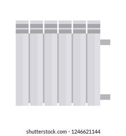 Sectional heating battery color vector icon. Flat design