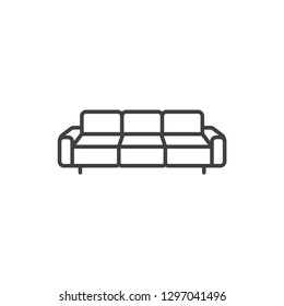 Sectional Sofa Line Icon.