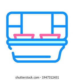 sections lunchbox color icon vector. sections lunchbox sign. isolated symbol illustration