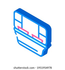 sections lunchbox isometric icon vector. sections lunchbox sign. isolated symbol illustration