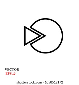 sector of a circle. simple icon