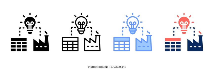 Conjunto de iconos de Sector Insight colección de estilos múltiples
