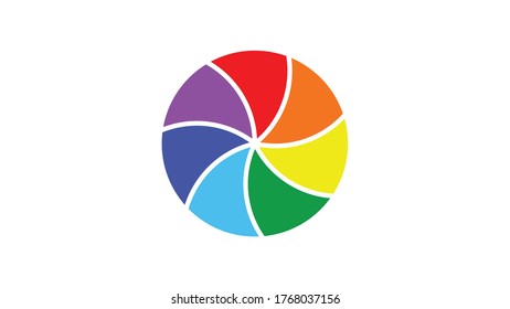 Sectors Circle Colors Rainbow Color Logo Stock Vector (Royalty Free ...