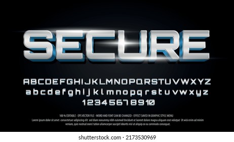 Secure 3d style editable text effect