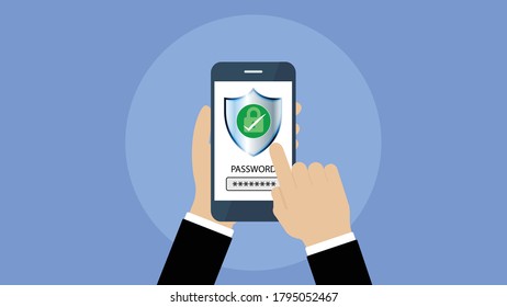 Secure access and data privacy, Cyber security and data protection concept