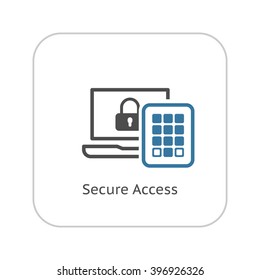 Secure Access Icon. Flat Design. Business Concept Isolated Illustration.