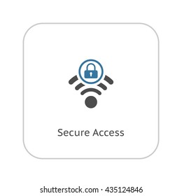 Secure Access Icon. Flat Design.