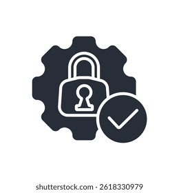 secure access icon. vector.Editable stroke.linear style sign for use web design,logo.Symbol illustration.