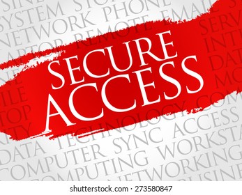 Secure Access word cloud concept