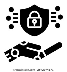 Secure Ai Icon Element For Design