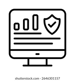 Secure analysis icon designed in line style, ready for premium use