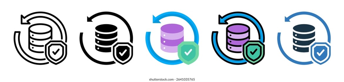 Secure Backup Icon Multiple Style