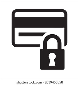 Secure banking icon. Vector and glyph