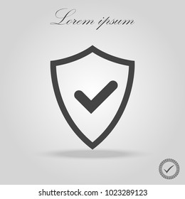 secure, best shield protection logo vector. shield and check mark conception