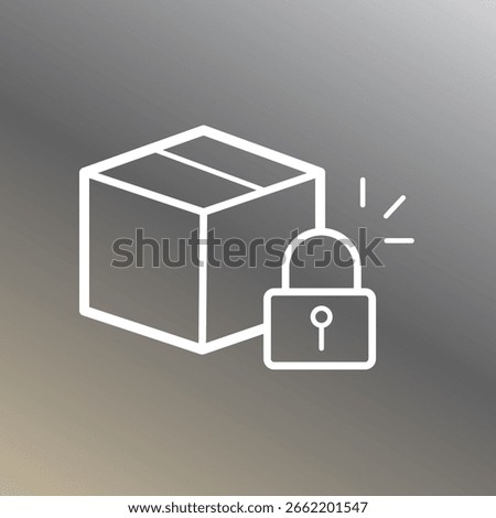 Secure Box with Lock Icon