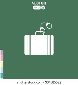 secure briefcase icon