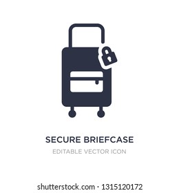 secure briefcase icon on white background. Simple element illustration from Travel concept. secure briefcase icon symbol design.
