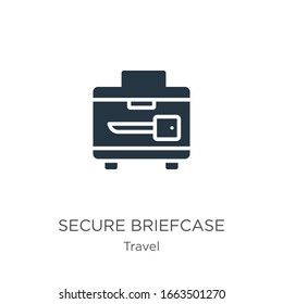 Secure briefcase icon vector. Trendy flat secure briefcase icon from travel collection isolated on white background. Vector illustration can be used for web and mobile graphic design, logo, eps10