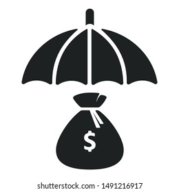 Secure business investment flat vector icon
