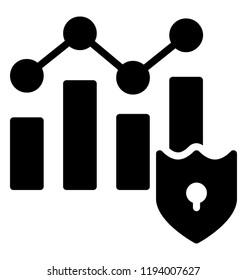 Secure business report in form of graphical illustration showing business security 