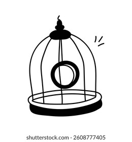 Secure cage designed for the safety and comfort of birds