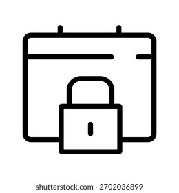 Conjunto de iconos de bloqueo de calendario seguro, protección de fecha moderna y símbolos de privacidad para aplicaciones de seguridad de eventos, administración de programaciones y productividad
