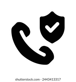 secure call icon. vector glyph icon for your website, mobile, presentation, and logo design.