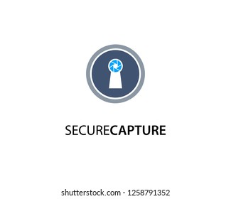Secure Capture logo template design vector