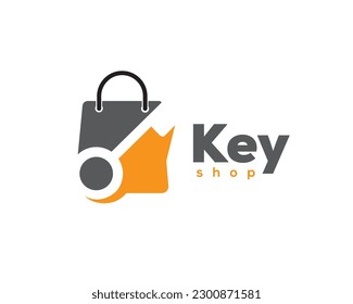 secure care shop key bag icon symbol logo design template illustration inspiration