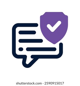 secure chat dual tone icon. vector icon for your website, mobile, presentation, and logo design.