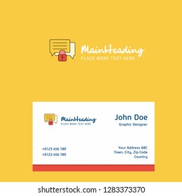 Secure chat  logo Design with business card template. Elegant corporate identity. - Vector